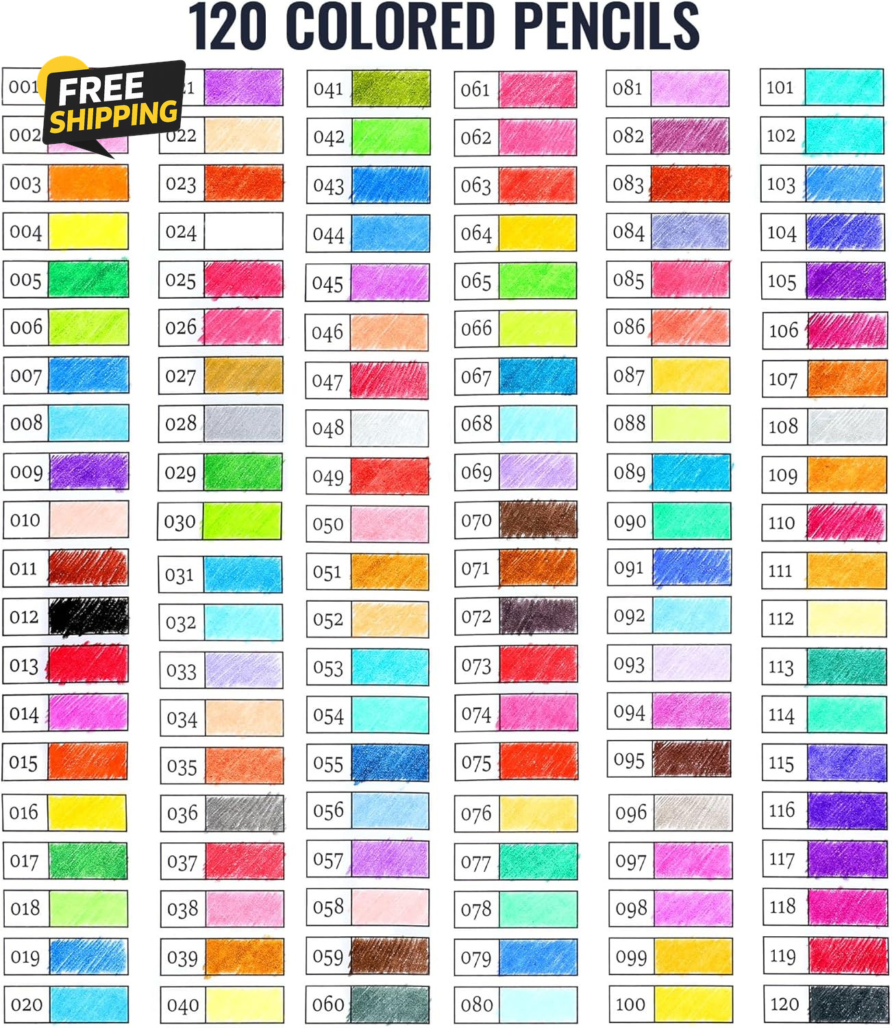 120 Pack Colored Pencils for Adult Coloring Books, Soft Core Oil Based