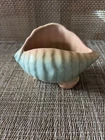 Vintage Shawnee Pink & Blue Pottery Conch Shell Marked USA 665
