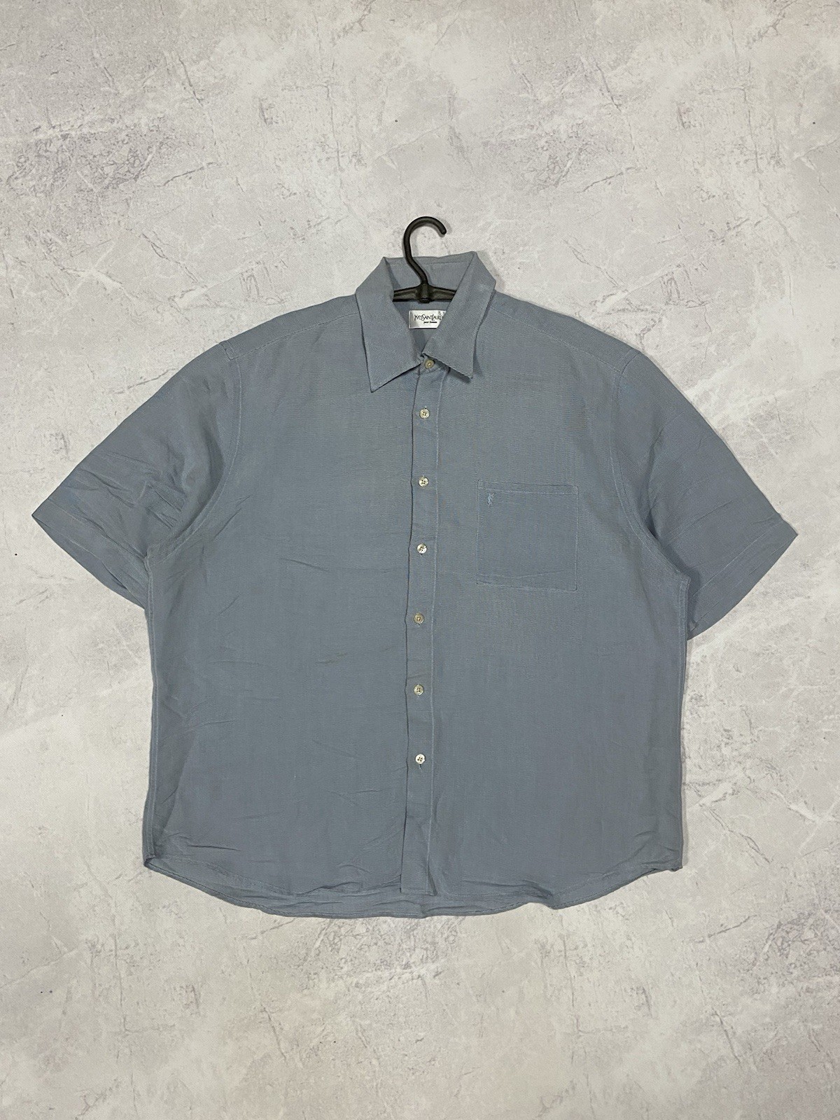 Camicie Yves Saint Laurent Bottoni Vintage Logo Tascabile