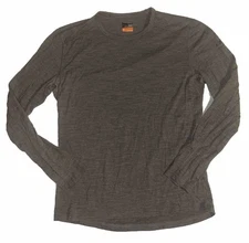 Icebreaker Bodyfit 200 Base Layer Merino Gray Long Sleeve Shirt Mens Size M