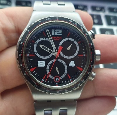 Vintage  Swatch Irony St Steel SR936SW 43mm Men's Watch Uhr