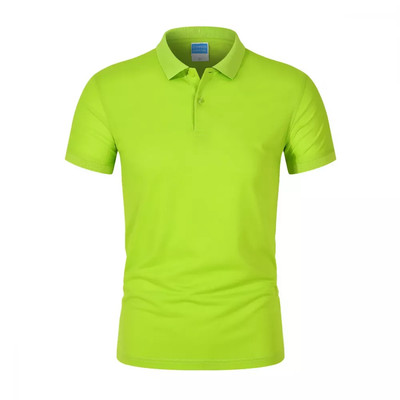T-Shirt Herren Basic Polo Kragen Grün Fluo Slim Fit 3D0F65
