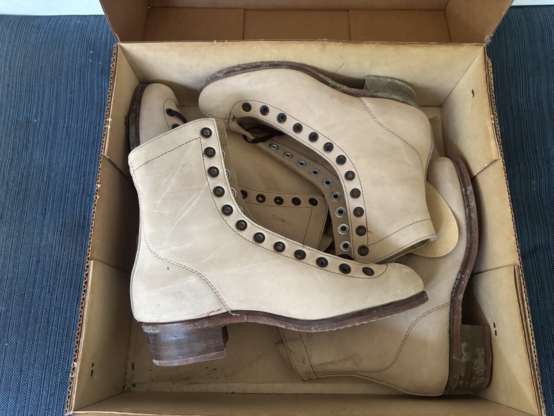 Vintage Riedell Roller skates.  Boots Only.  2 Pair.  NOS.  Rental Size 3 & 4