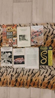 Snake Book Lot (7) Milk,(Columbia Coral Snake), Timber Rattle, Corn,Keeping Rare