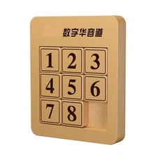 3x3/4x4 Woodern Magic Cube Number Sliding Klotski Game Puzzle Educational Toys