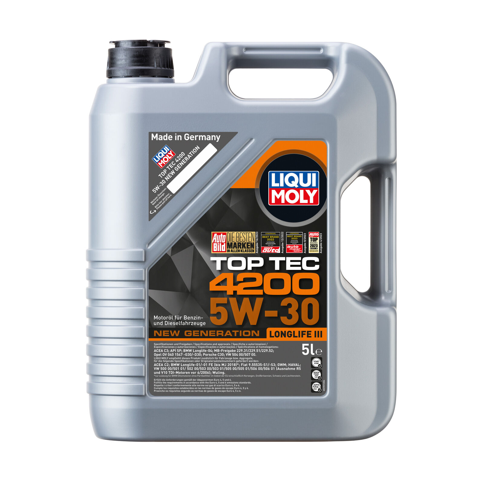 LIQUI MOLY 5W30 5L TOP TEC4200 Motoröl für BMW CHEVROLET CHRYSLER CITROËN