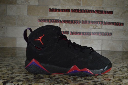 Nike Air Jordan VII 7 Retro Raptors Size 5.5 Y Youth 304774-018 Black Purple | eBay