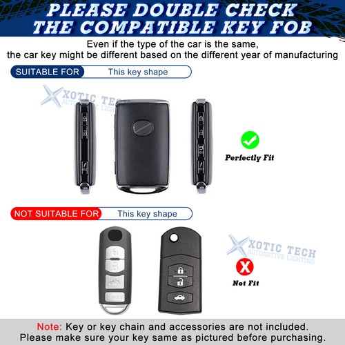 Blue Soft TPU Full Protect Remote Smart Key Fob Cover Case For Mazda 3 2019-2025 - Picture 2 of 8