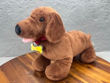 Build-A-Bear BAB Dachshund Weiner Dog Puppy Plush Red Collar 2011 Stuffed Animal