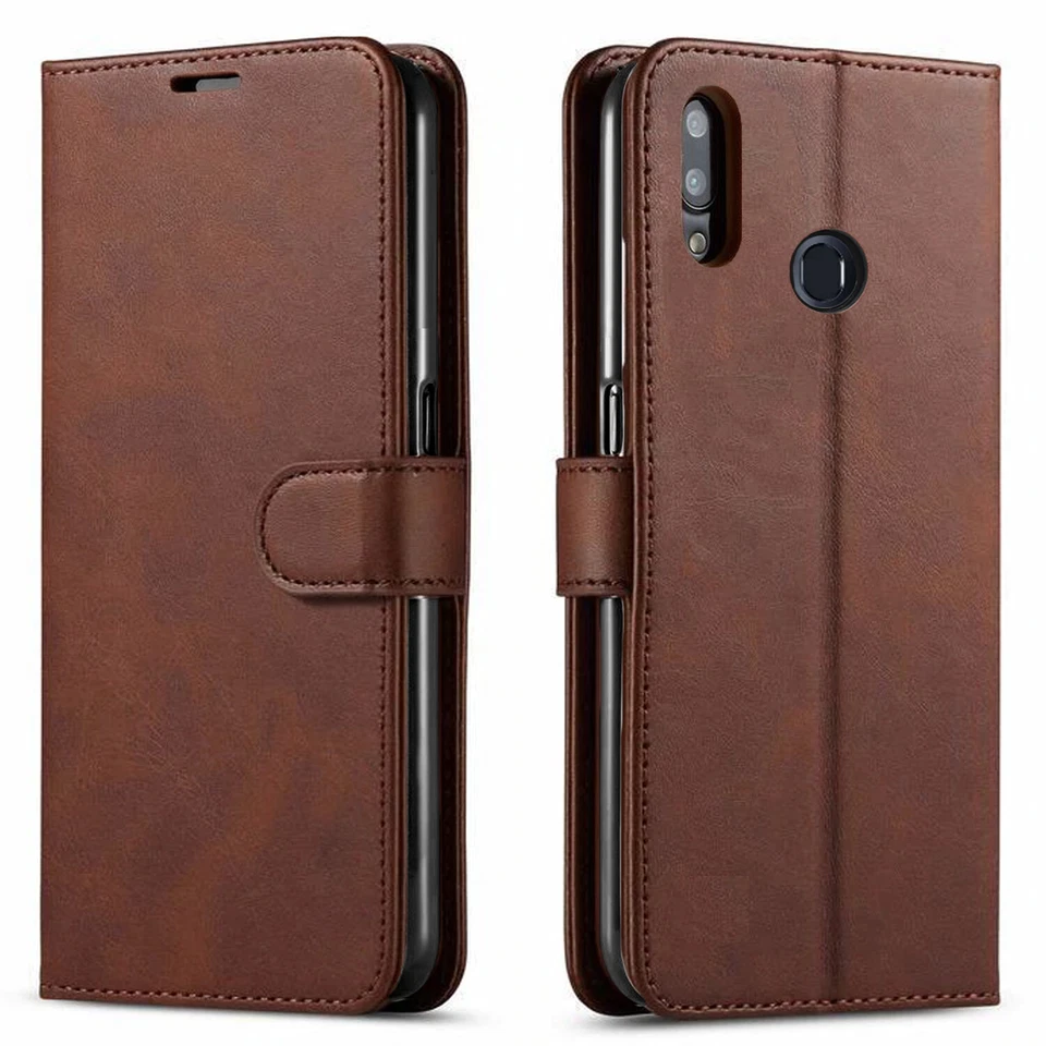 For Samsung Galaxy A20 A50 Case Phone Cover Leather Wallet+Tempered Glass Screen - Image 4 of 4