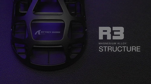 ATTACK SHARK R3 46g Magnesium Alloy Mouse, PixArt PAW3395 BT/2.4G/Wired,26000DPI - Video 1 of 1