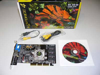 Nvidia GeForce4 MX440SE 64MB Grafikkarte Point of View VGA150127 Neu in OVP
