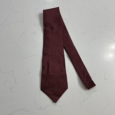 Deauville 100% Red w White Dots Tie Made in USA