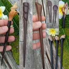 Boho Wood Organic Double/Single Prong Hair Sticks Hairfork Updo Bun Holder USA