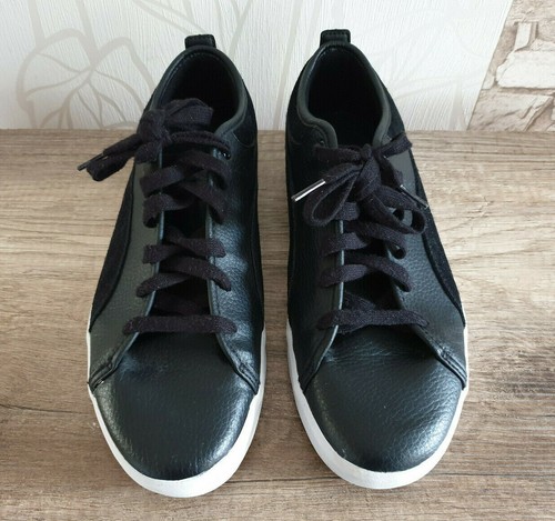 Puma Elsu Bluchertoe Leather Schuhe Sneaker Turnschuhe Schwarz Gr. 40 (25,5 cm)