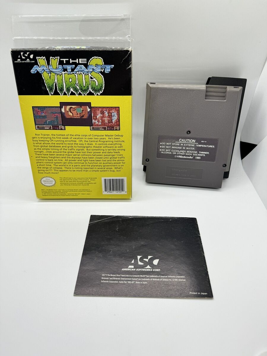 The Mutant Virus Nintendo NES Complete CIB Rare Nice The Mutant Virus Nintendo NES Complete CIB Rare Nice