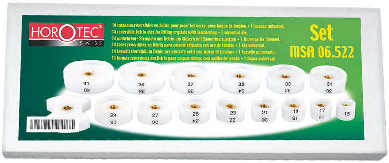 Matrice de pose Horotec pour verres à bague de tension de 15 à 41 mm