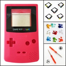 Nintendo Game Boy Color GBC Replacement Housing Shell Screen Berry Red BUTTONS 
