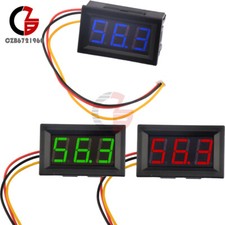 Three-Digit 0.56" DC5-30.0V Voltage Meter Voltmeter DC 0 99.9V Green/Blue/Red