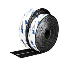 Hook and Loop Tape 1in x 20ft Slef Adhesive Interlocking Strip Mounting Tape ...