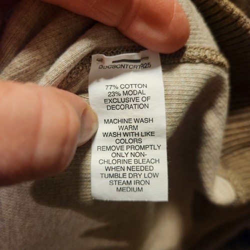 Cermieux 1/4" Zip Men's Size Medium Tan Pullover With Elbow Patch - Picture 5 of 5