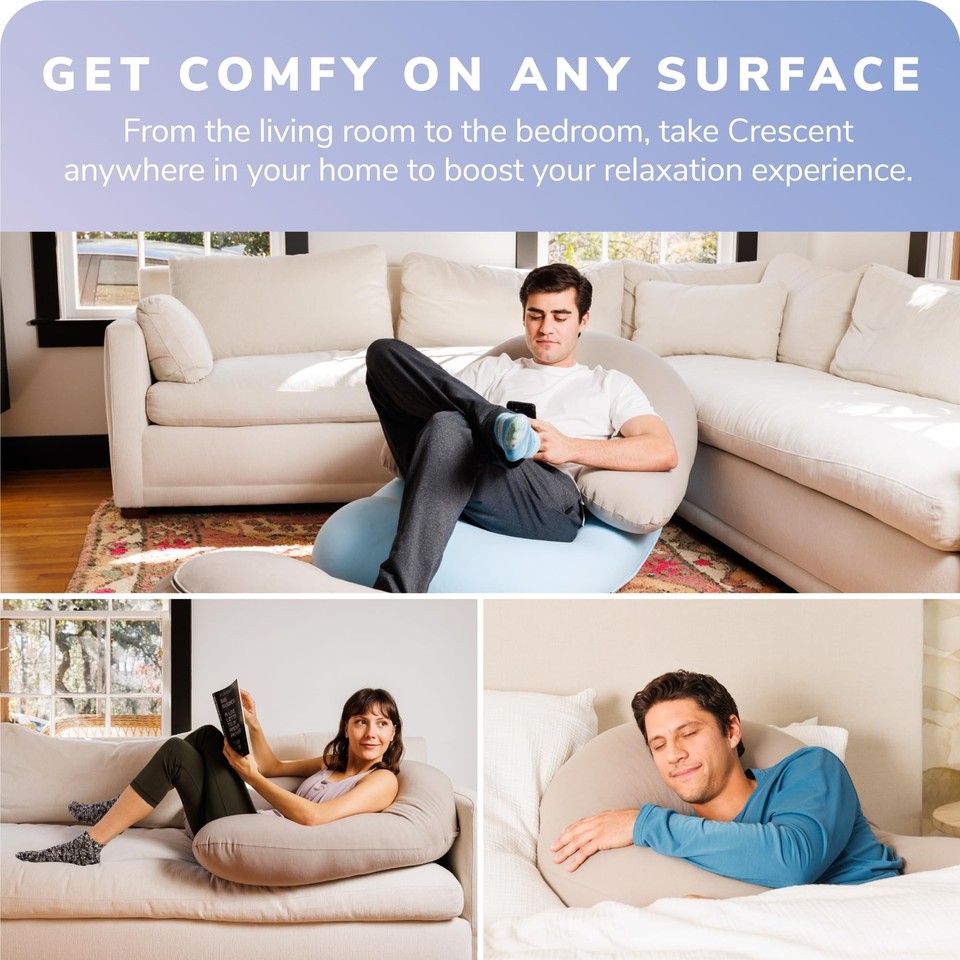 Moon Pod Crescent Backrest for Bean Bag Chair for The Family Zero