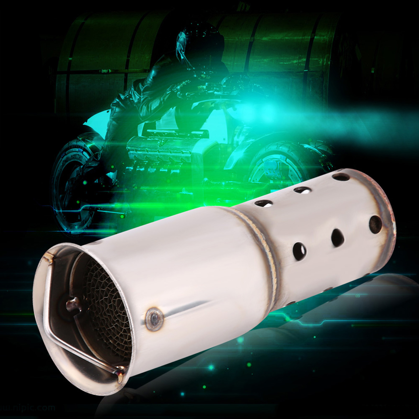 Exhaust Pipe Muffler Noise Sound Silencer Stainless Steel High