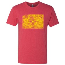 New Mexico Flag State Pride Triblend Mens T-Shirt - Heather Red