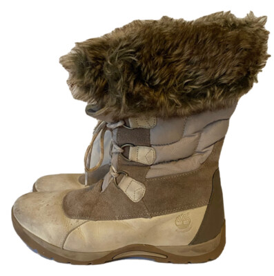 Timberland Blizzard Bliss Waterproof Winter Snow Boots Youth Girls Size 7 Brown