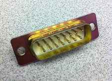 15-Pin Sub-D D-Subminiature Connector - Gold Solder Cup 2 Row -New