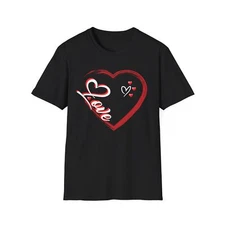Grunge Love Brush Valentine’s Day Gift For Her T- Unisex Softstyle T-Shirt