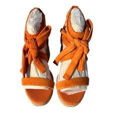 NEW Vince Camuto Roreka Lace Up Espadrille Women's Size 6 Wedge Apricot