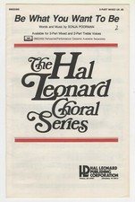 Choral Music: Be What You Want to Be- 3-Part Mixed -Qty 37 with cassette-Leonard