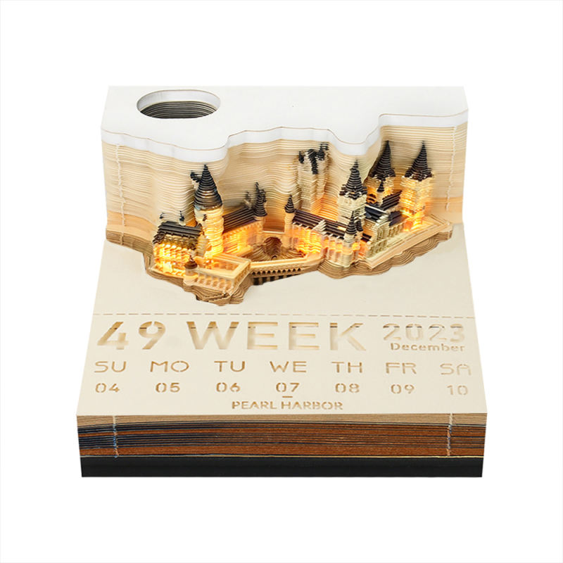 Harry Potter 2023 Calendar 3D Hogwarts Castle Memo Pad Note Cube Christmas  Gift | eBay
