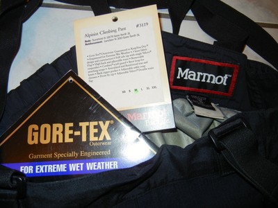 MARMOT ALPINIST GORE-TEX shell pants w/ suspenders, medium