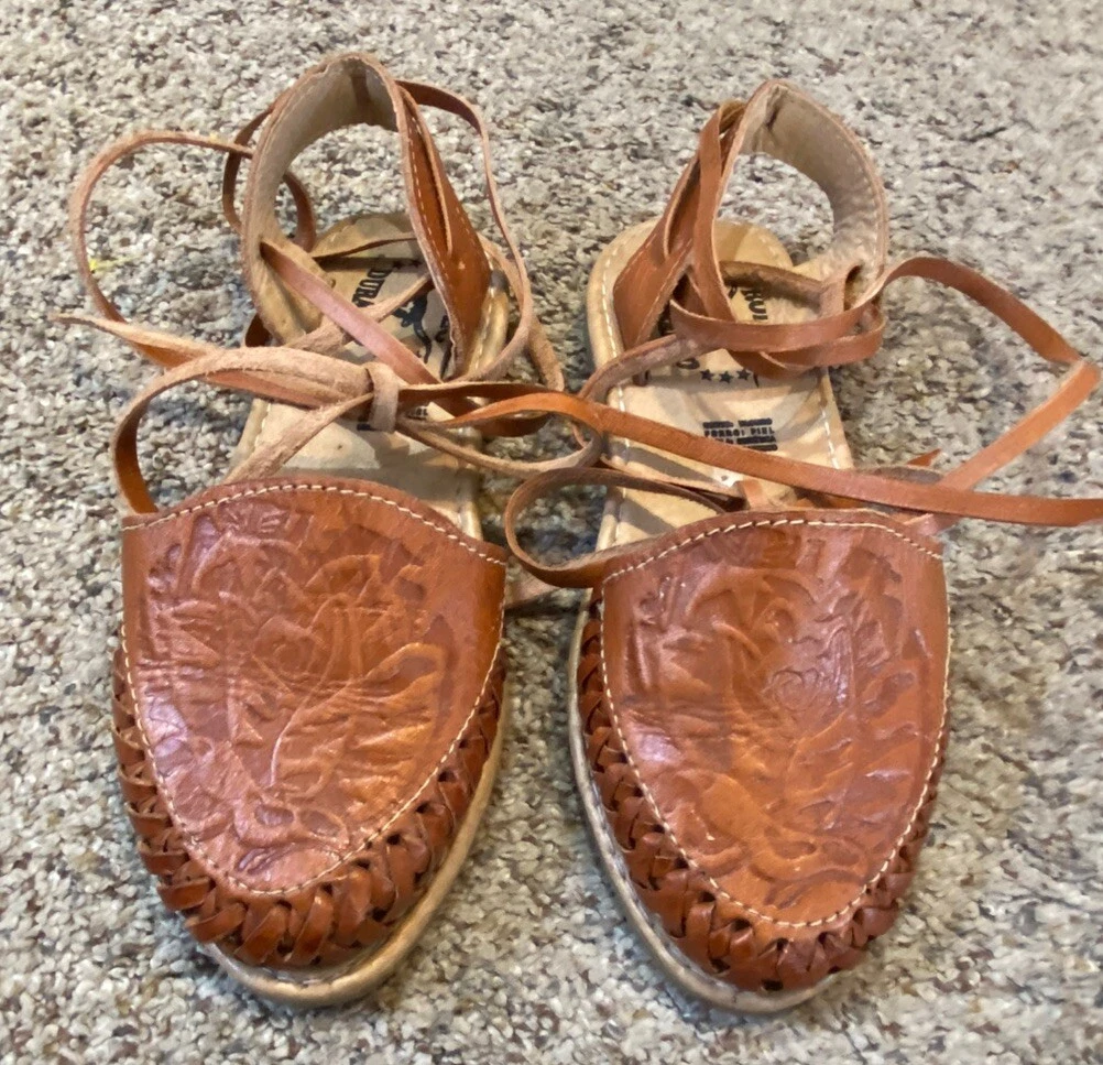 Durango Brown Leather Sandals Leather Sandal - Brown Pyramid — Rodeo Durango Brand Corp main image 2