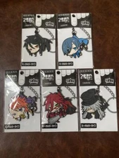 Lot of 5 Black Butler Kuro shitsuji Tsumamare Keychain G40539