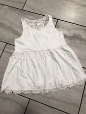 Girl  s size large 12/ 14 white Ralph Lauren tunic top with lace details