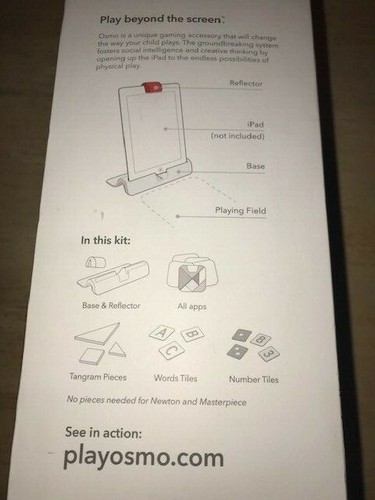 KIT DE INICIO OSMO GENIUS • PARA IPAD: BASE, PALABRAS, TANGRAM Y NÚMEROS Apenas Usado - Imagen 4 de 11