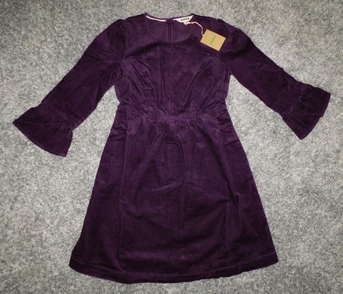 Boden Women's Ora Short Corduroy Dress In Damson (Purple) NEW Size 2 Petite (2P)