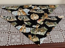 Set of Two Cute Dogs Design Dog Bandanas MEDIUM LARGE Tie On Scarf Brand New