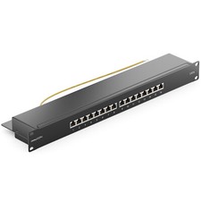 CAT6 Patchpanel 16 Port Netzwerk LAN RJ45 Ver...