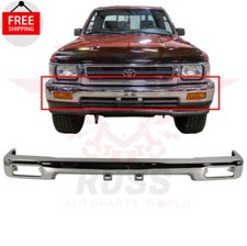 New Front Bumper Face Bar Chrome Steel For 1989-1995 Toyota Pickup 2wd To1002102