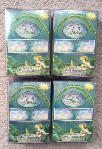 Lot Of 4 Disney Fairies Self Stick Wall Border Tinkerbell