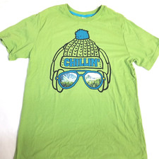 Wonder Nation Shirt Size XXL 18 Kids Green Short Sleeve "Chillin'"