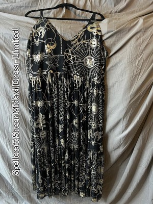 X-Large BlackMilk Spellcraft Sheer Midaxi Dress - Limited