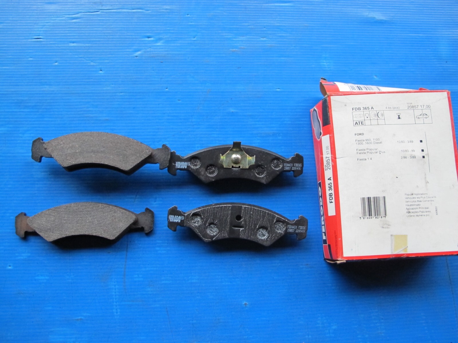 Plaquettes de freins avant Ferodo pour citadine Ford Fiesta