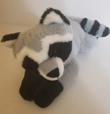Wild Republic Raccoon Plush Stuffed Animal Fuzzy Gray Black White Cute.