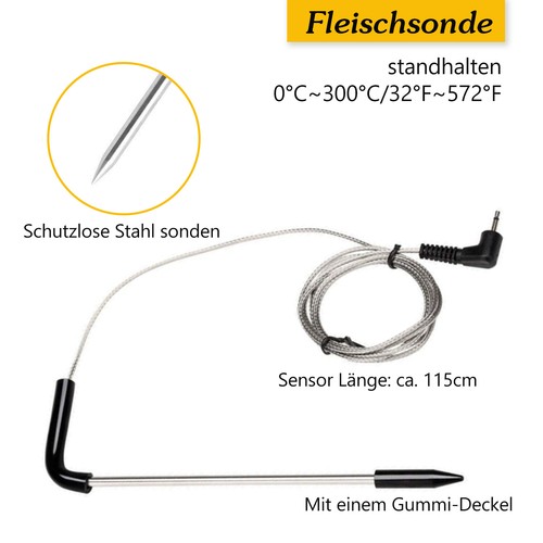 Bluetooth Grillthermometer IBT-2X Sonden Sensor C/F Tragetasche Kasten BBQ Oven - Bild 10 von 47
