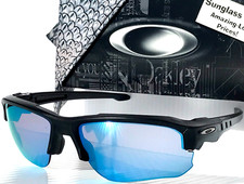 NEW Oakley SI SPEED JACKET Matte Black POLARIZED PRIZM Deep Water Sunglass 9228